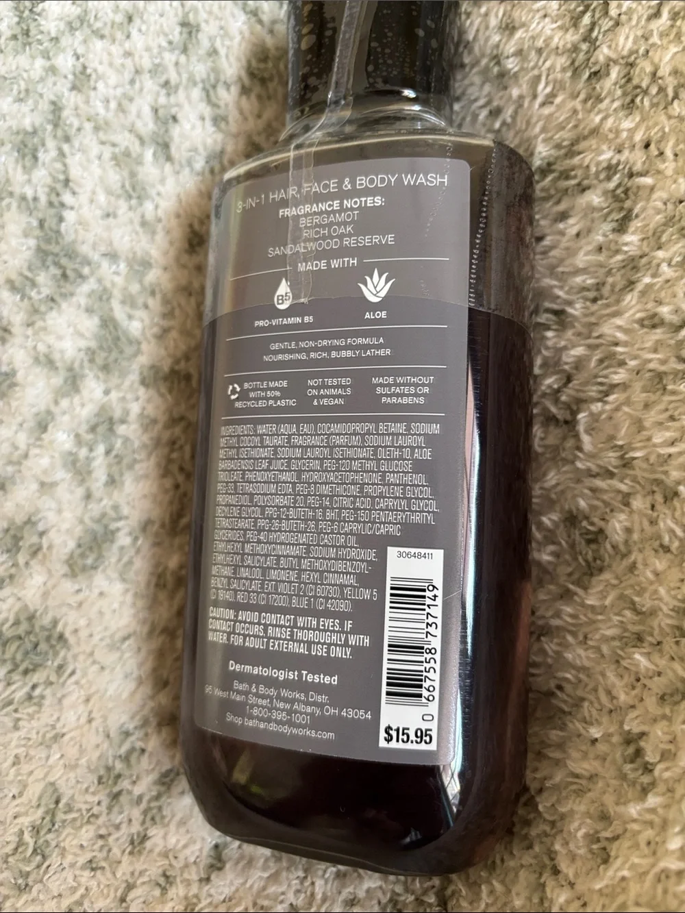 Bath & Body Works Gingham Legend Men's Body Wash 3in1 NWT 10oz.